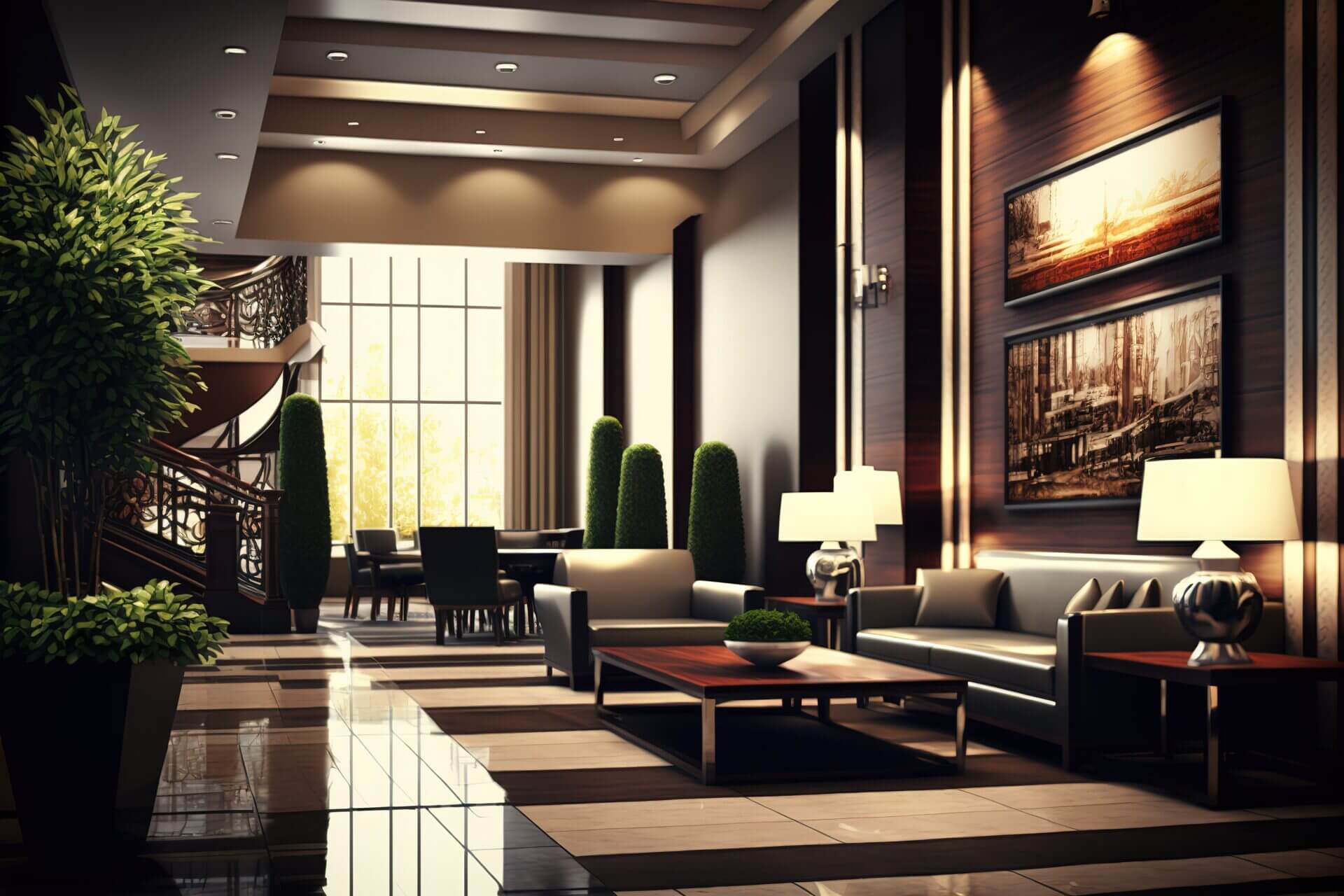 Hall d'hôtel élégant